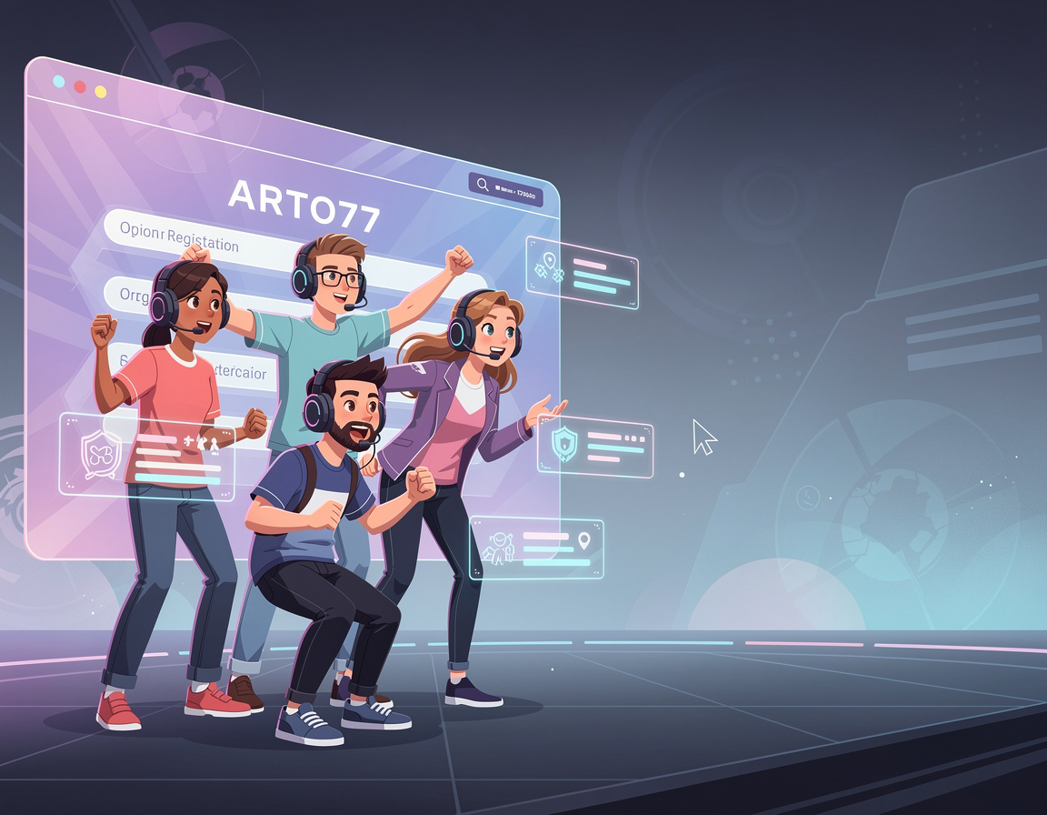 Ilustrasi registrasi squad untuk turnamen game online arto77